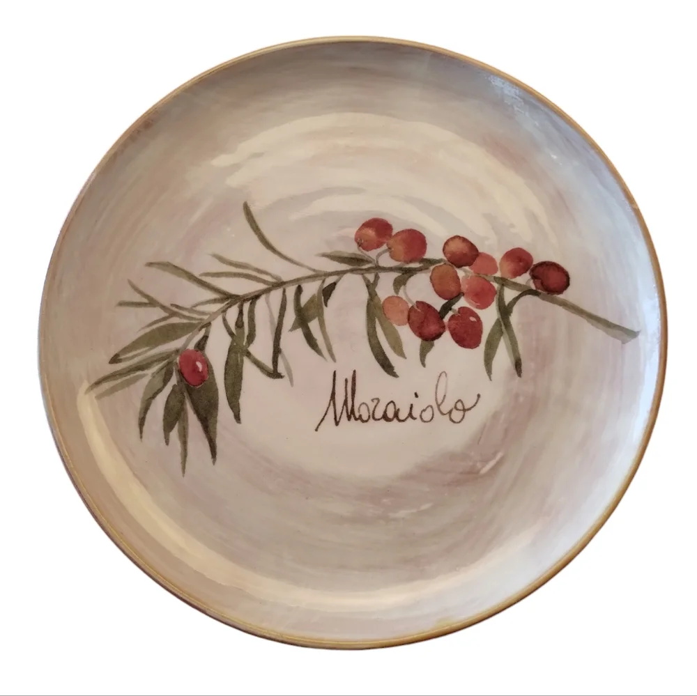Crate&Barrel Plates Appetizer Olive Made in Italy 7